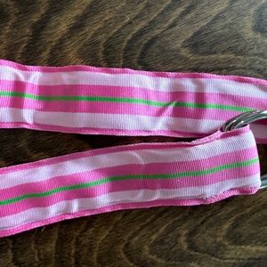 Pink and Green Striped Belt